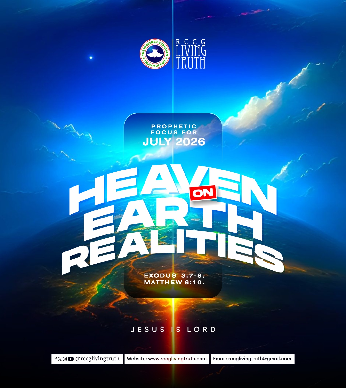 Prophetic Theme July 2026: Heaven on Earth Realities